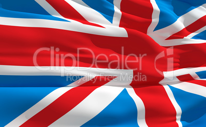 Waving flag of United Kingdom