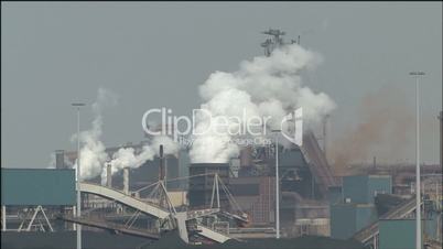 smoking chimneys, factorys at work