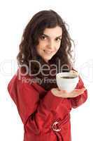 Mädchen mit einer Tasse Kaffee