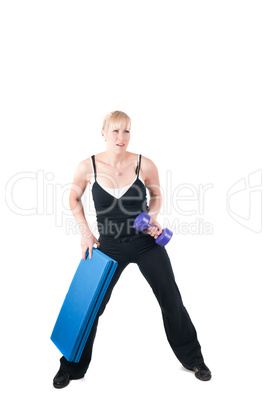 Fitness instructor  isolated on white