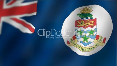 Cayman Islands - waving flag detail