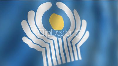 Commonwealth of Independent States - waving flag detail