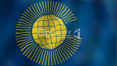 Commonwealth of the Nations - waving flag detail