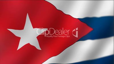 Cuba - waving flag detail