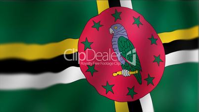 Dominica - waving flag detail