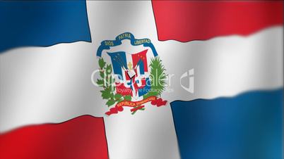 Dominican Republic- waving flag detail