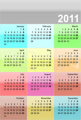 Calendar for 2011