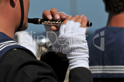 Musiker mit Flöte