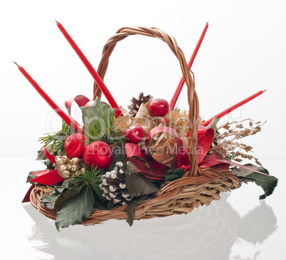 Christmas decorative basket