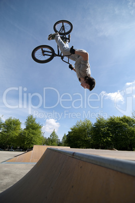 BMX Bike Stunt Back Flip