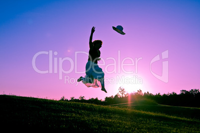 woman jumping