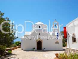 Orthodox Church in the middle of resort, Crete, Greece