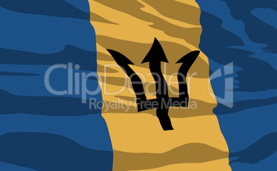 Vector flag of Barbados