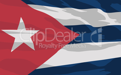 Vector flag of Cuba