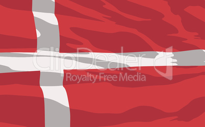 Vector flag of Denmark