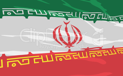 Vector flag of Iran
