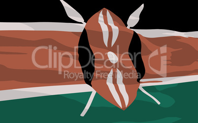 Vector flag of Kenya