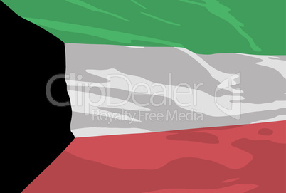 Vector flag of Kuwait