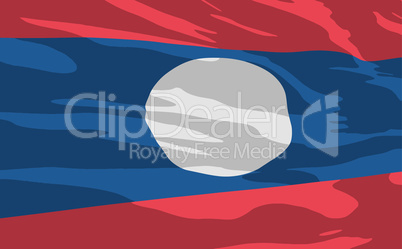Vector flag of Laos