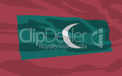 Vector flag of Maldives