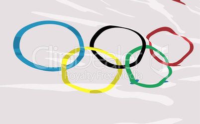 Vector flag of Olympique