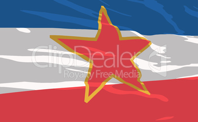 Vector flag of Yugoslavia
