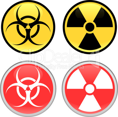 Biohazard And Radioactive Warning Signs
