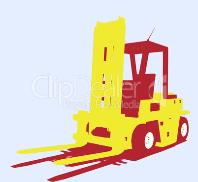 Vector fork truck