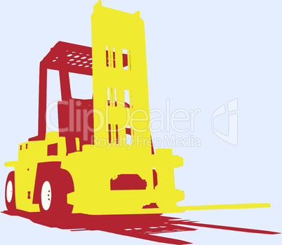 Vector fork truck