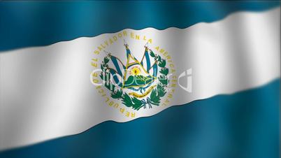 El Salvador - waving flag detail