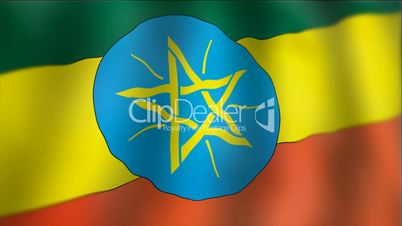 Ethiopia - waving flag detail
