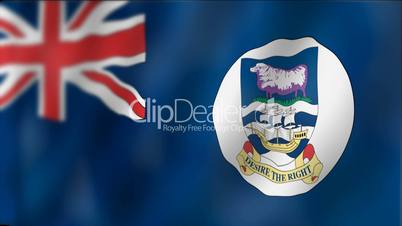 Falkland Islands - waving flag detail