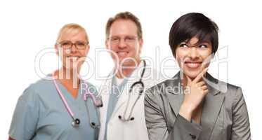 Young Multiethnic Woman and Doctors