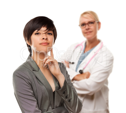 Young Multiethnic Woman and Female Doctor