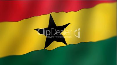 Ghana - waving flag detail