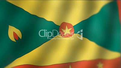 Grenada - waving flag detail