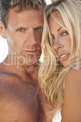 Sexy Attractive Man and Woman Couple At the Beach