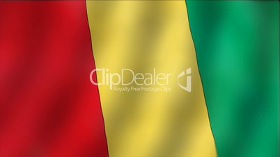 Guinea-Bissau - waving flag detail