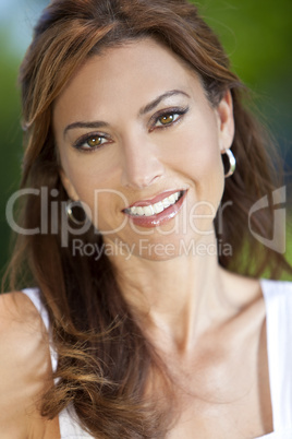 Outdoor Portrait of A Beautiful Young Woman In Her Thirties