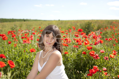 Girl posing in the middle of nature