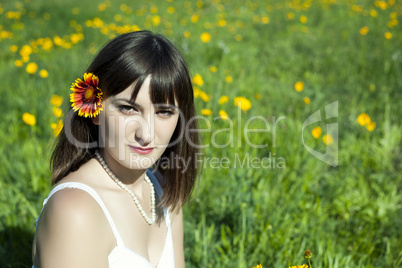 Girl posing in the middle of nature