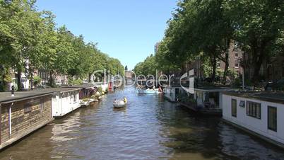 Holland, Amsterdam, canal, houseboat