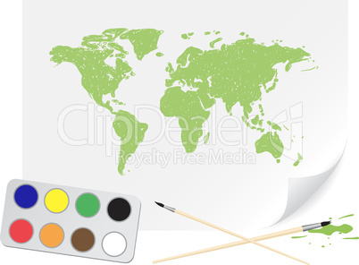 Drawing green Earth