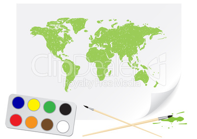 Drawing green Earth