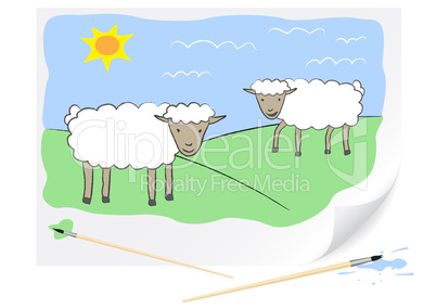 Drawing sheeps