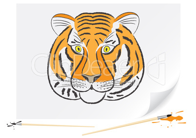 Drawing tiger