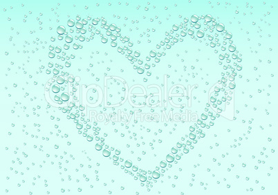 Drops heart background