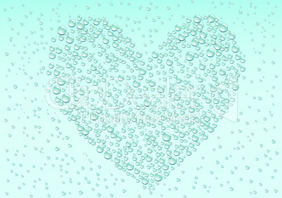 Drops heart background