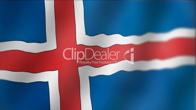 Iceland - waving flag detail