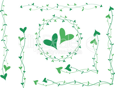 Green heart decoration